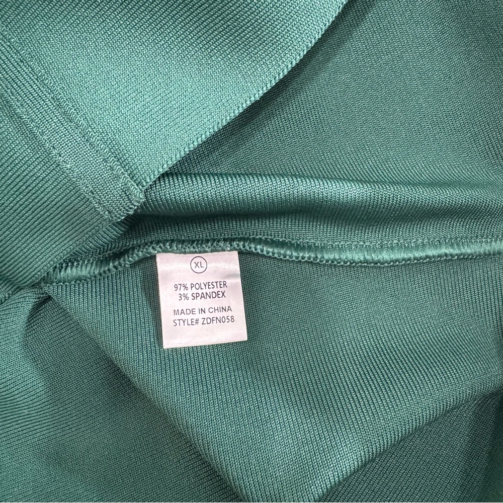 Fashion Nova Hunter Green Bodycon Midi Dress Bustier NWT Size XL Party Cocktail - Picture 9 of 9
